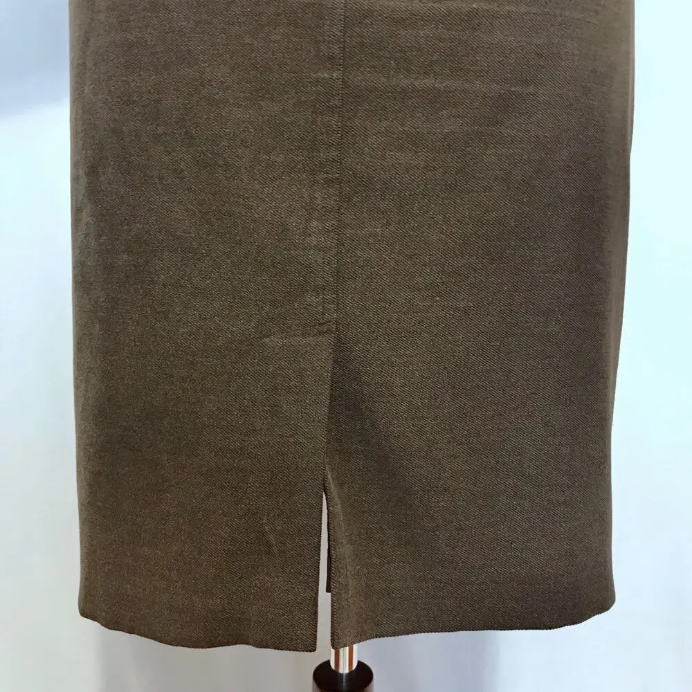 Austin Reed Vintage Brown Knee Length Skirt Women 10 - Picture 12 of 16